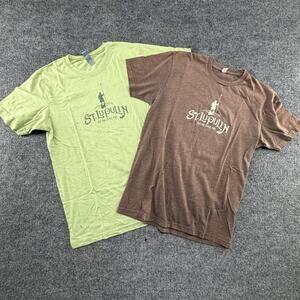 2x Lot St Lupulin Odell Brewing Shirts Mens Medium & Large Brown Green Beer Tee